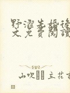 野涩先婚后爱全文免费阅读笔趣阁