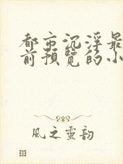 都市沉浮最快超前预览的小说3030