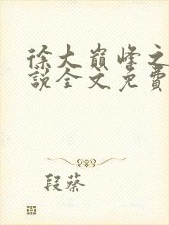 徐大巅峰之路小说全文免费阅读