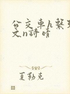 公交车h系列辣文n诗晴