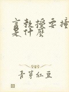 言教授要撞坏了是什么