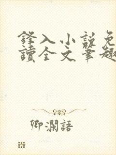 锋入小说免费阅读全文笔趣阁