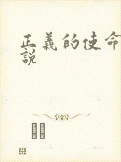 正义的使命 小说