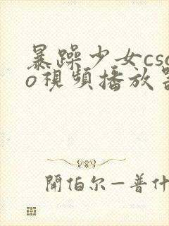 暴躁少女csgo视频播放器推荐