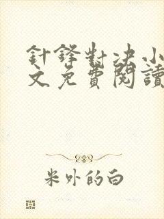 针锋对决小说全文免费阅读完整版