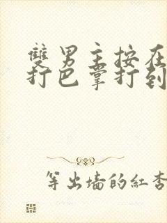 双男主按在怀里打巴掌打到哭封面