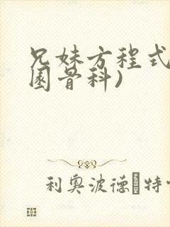 兄妹方程式(校园骨科)