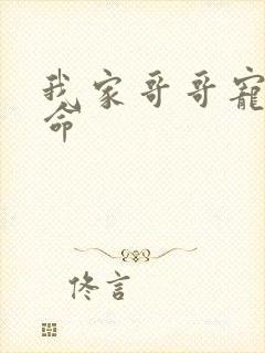 我家哥哥宠妹如命