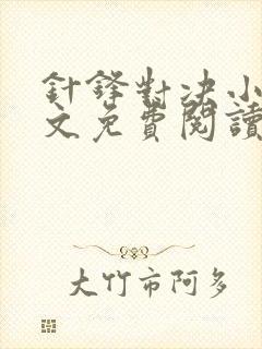 针锋对决小说全文免费阅读完整版