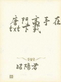 唐门高手在异世txt下载