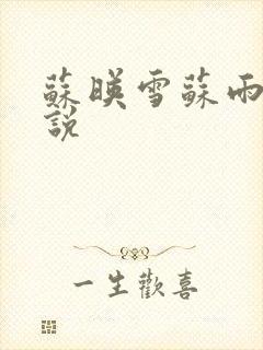 苏映雪苏雨柔小说