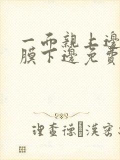 一面亲上边一面膜下边免费阅读