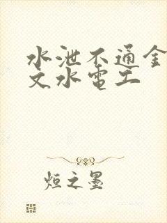 水泄不通金银原文水电工封面