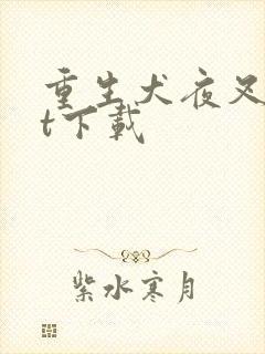 重生犬夜叉txt下载