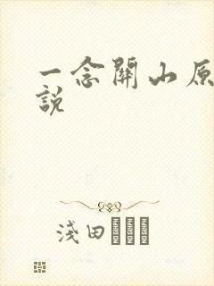 一念关山原著小说