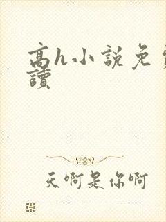 高h小说免费阅读