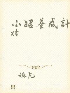 小昭养成计划txt封面