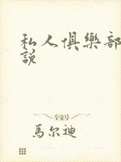 私人俱乐部 小说封面