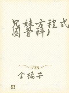 兄妹方程式(校园骨科)