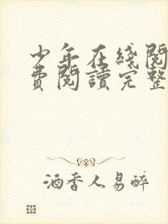 少年在线阅读免费阅读完整版封面