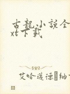 古龙小说全集txt下载封面