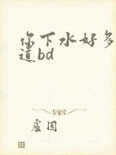 你下水好多下水道bd封面
