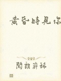 黄昏时见你封面