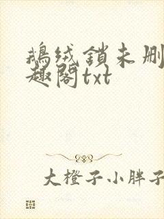 鹅绒锁未删除笔趣阁txt