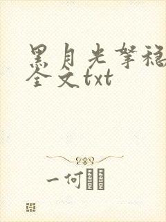 黑月光拿稳小说全文txt