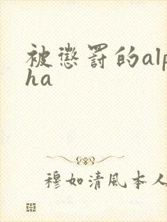 被惩罚的alpha