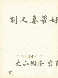 别人妻最好玩封面