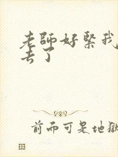 老师好紧我要进去了封面