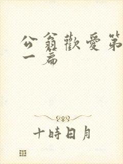 公翁欢爱第三十一篇封面