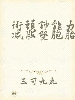 街头钞能力无删减版双胞胎