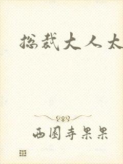 总裁大人太勇猛