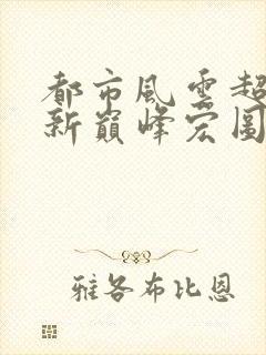 都市风云超前更新巅峰宏图封面