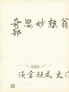 奇思妙想翁十三部