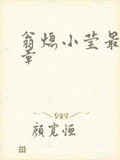 翁熄小莹最新节章