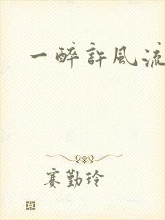 一醉许风流封面