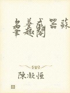 名养成器苏沫沫笔趣阁封面