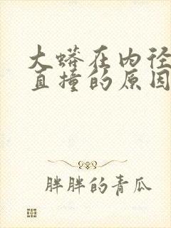 大蟒在内径横冲直撞的原因