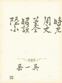 陆昭菱周时阅的小说全文免费阅读
