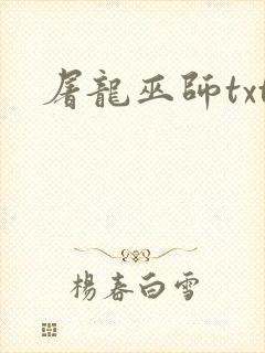 屠龙巫师txt封面