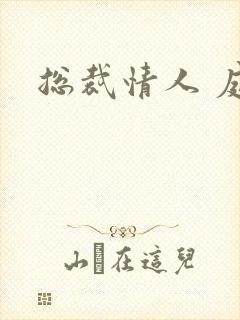 总裁情人 庭妍封面