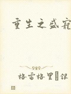 重生之盛宠封面