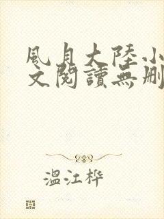 风月大陆小说全文阅读无删减