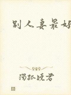 别人妻最好玩封面