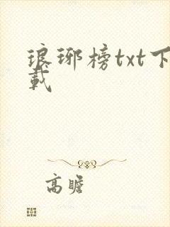 琅琊榜txt下载