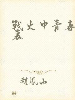 战火中青春演员表