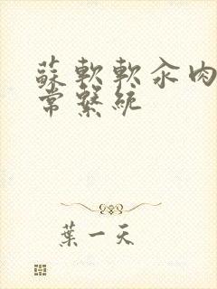 苏软软汆肉的日常系统